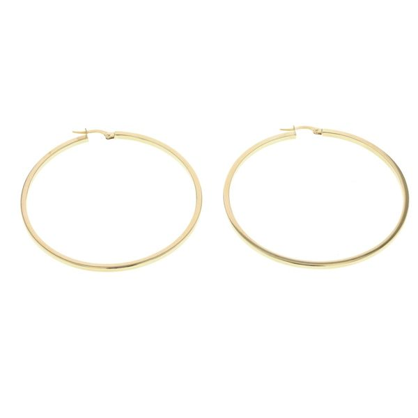 10KT Yellow Gold 55mm Hoop Earrings Harmony Jewellers Grimsby, ON