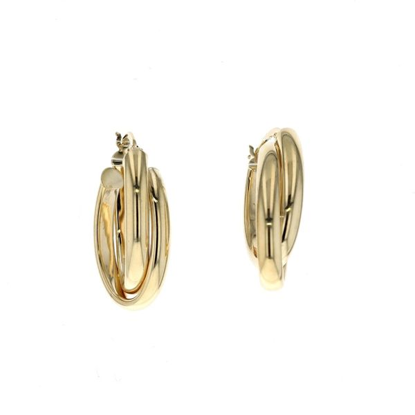 10KT Yellow Gold Oval Hoop Earrings Harmony Jewellers Grimsby, ON