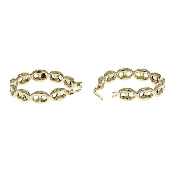 10KT Yellow Gold 25mm Gucci Link Hoop Earrings Harmony Jewellers Grimsby, ON