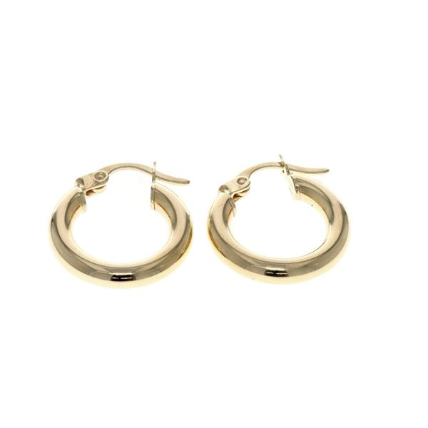 10KT Yellow Gold 17mm Hoop Earrings Harmony Jewellers Grimsby, ON