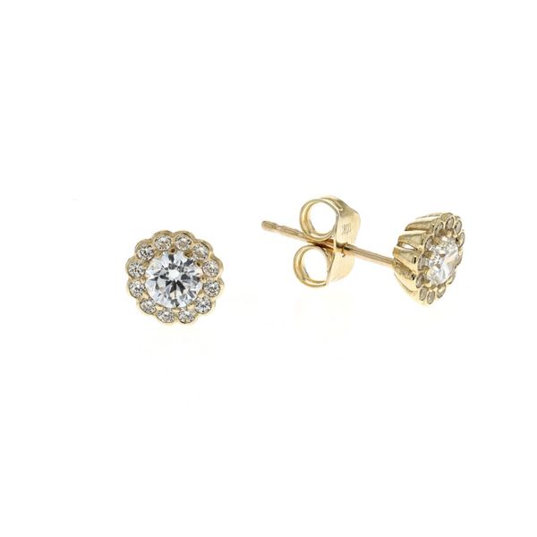 10KT Yellow Gold CZ Stud Earrings Harmony Jewellers Grimsby, ON