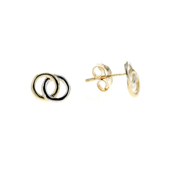 10KT Yellow and White Gold Stud Earrings Harmony Jewellers Grimsby, ON