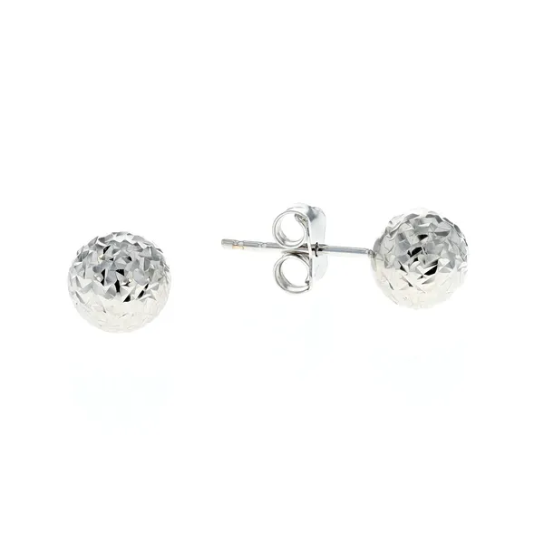 10KT White Gold Ball Stud Earrings Harmony Jewellers Grimsby, ON