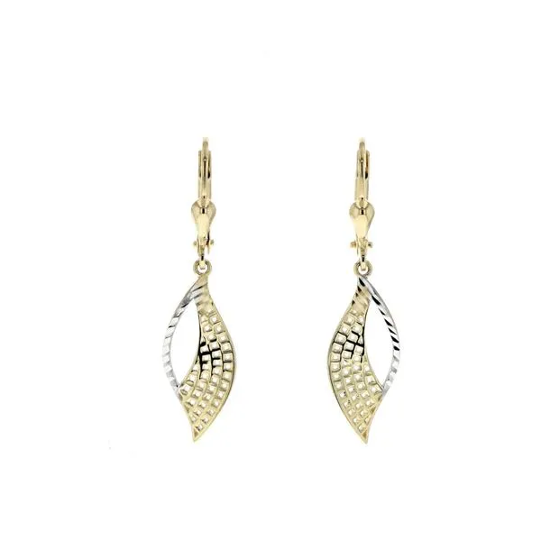 10KT Yellow and White Gold Drop Earrings Harmony Jewellers Grimsby, ON