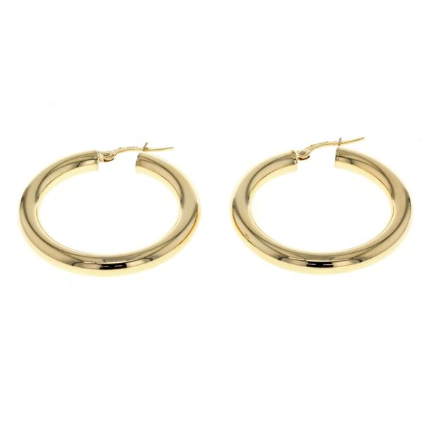 10KT Yellow Gold 32mm Hoop Earrings Harmony Jewellers Grimsby, ON