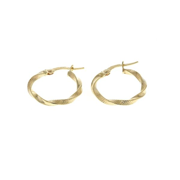 10KT Yellow Gold 20mm Twisted Hoop Earrings Harmony Jewellers Grimsby, ON