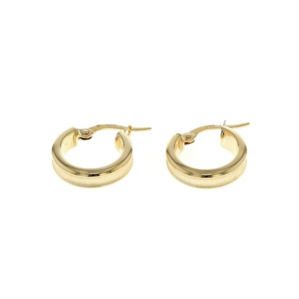 10KT Yellow Gold 15mm Hoop Earrings Harmony Jewellers Grimsby, ON