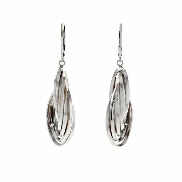 10KT White Gold Twist Drop Earrings Harmony Jewellers Grimsby, ON