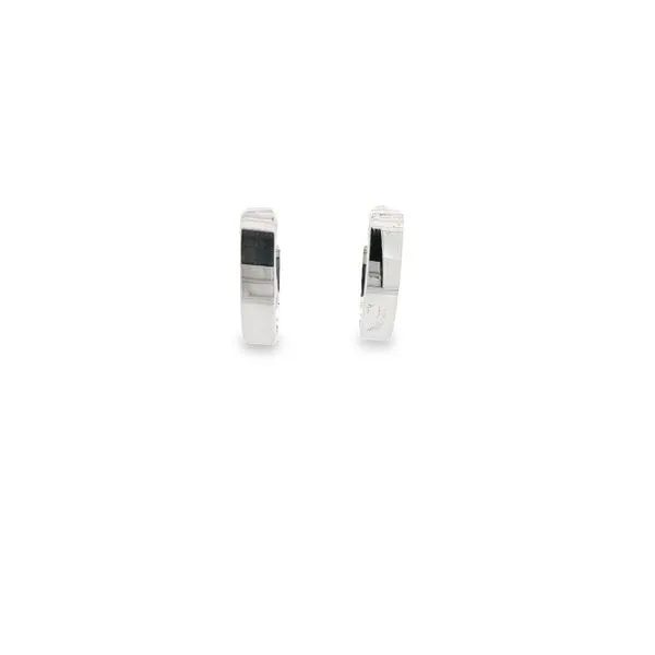 10KT White Gold Half Oval Earrings Harmony Jewellers Grimsby, ON