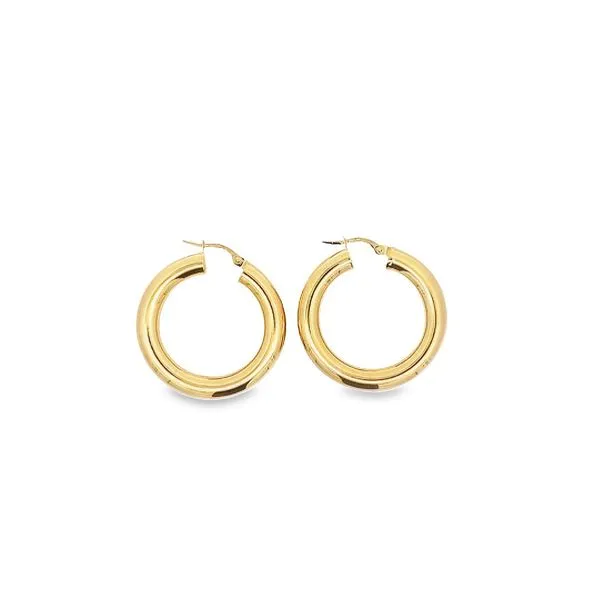 10KT Yellow Gold 32mm Hoop Earrings Harmony Jewellers Grimsby, ON