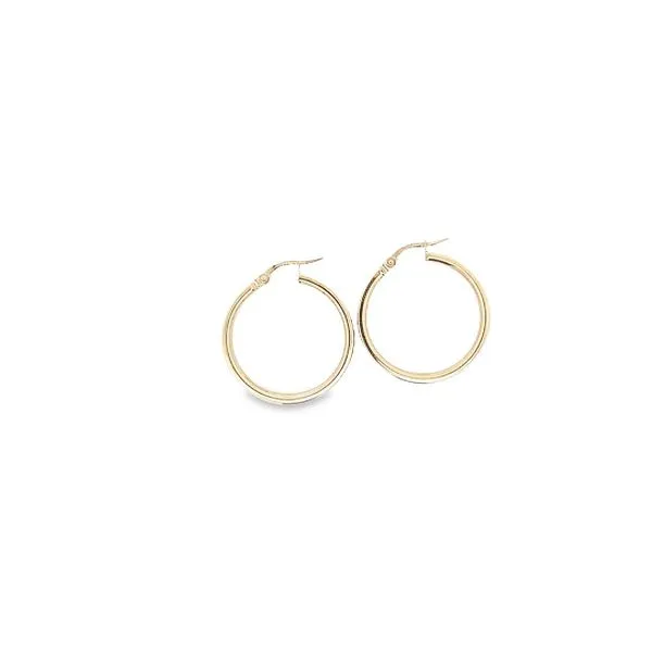 10KT Yellow Gold 25mm Hoop Earrings Harmony Jewellers Grimsby, ON