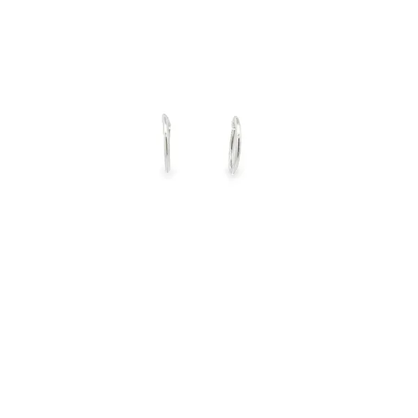 10KT White Gold 15mm Sleeper Earrings Harmony Jewellers Grimsby, ON