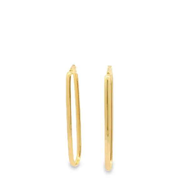 10KT Yellow Gold 15mm Oval Hoop Earrings Harmony Jewellers Grimsby, ON