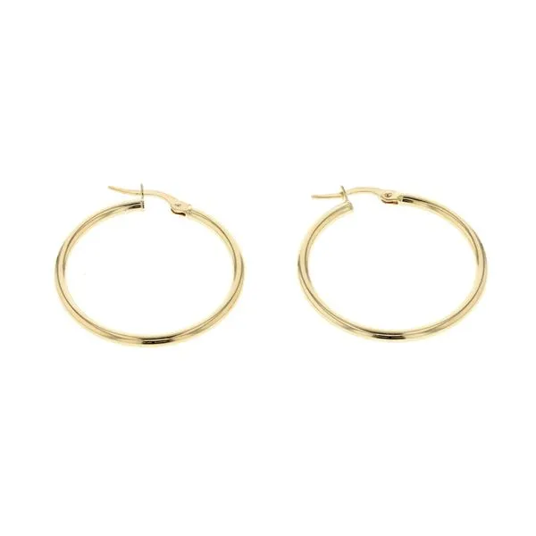 14KT Yellow Gold 24mm Hoop Earrings Harmony Jewellers Grimsby, ON