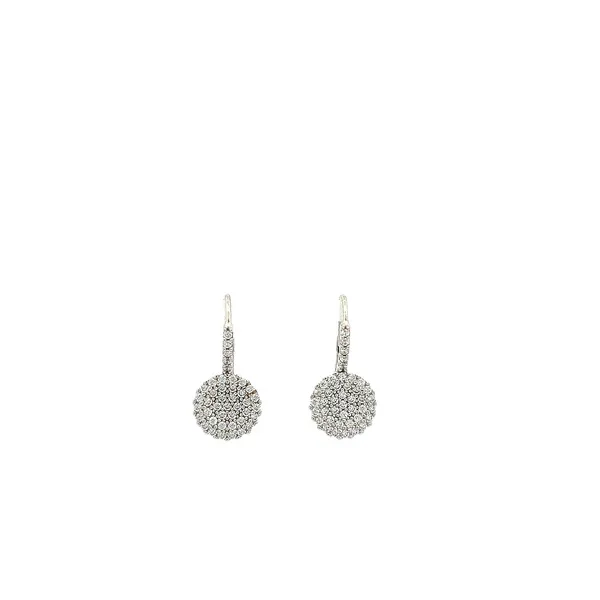 Cz drop earrings white gold cheap
