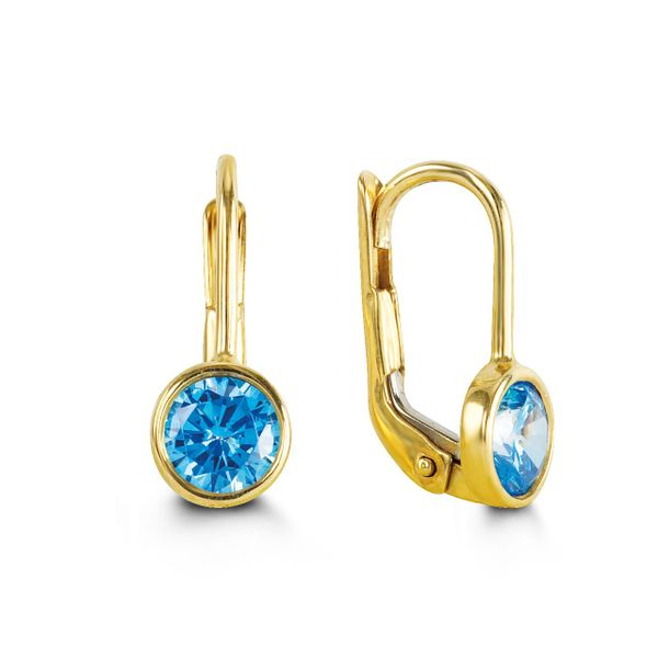 10KT Yellow Gold Bella December Birthstone Drop Earrings Harmony Jewellers Grimsby, ON