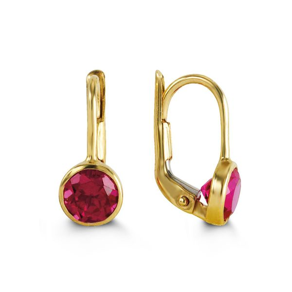 10KT Yellow Gold Bella January Birthstone Drop Earrings Harmony Jewellers Grimsby, ON