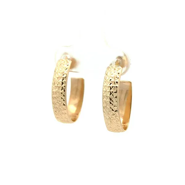 10KT Yellow Gold Half Hoop Earrings Harmony Jewellers Grimsby, ON