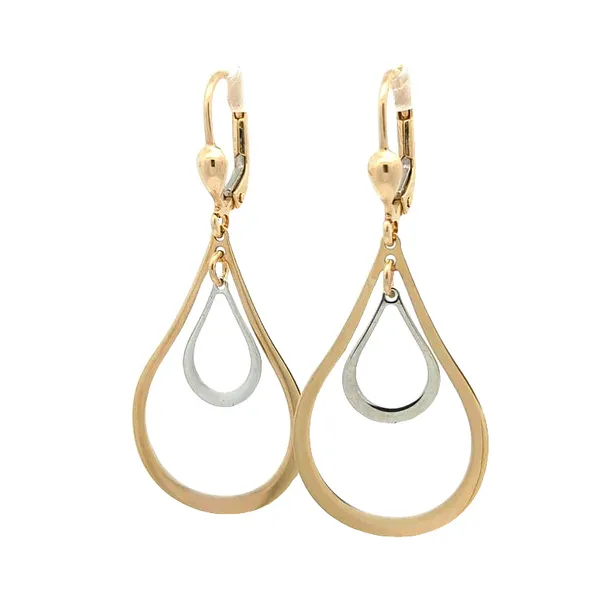 10KT Yellow and White Gold Drop Earrings Harmony Jewellers Grimsby, ON