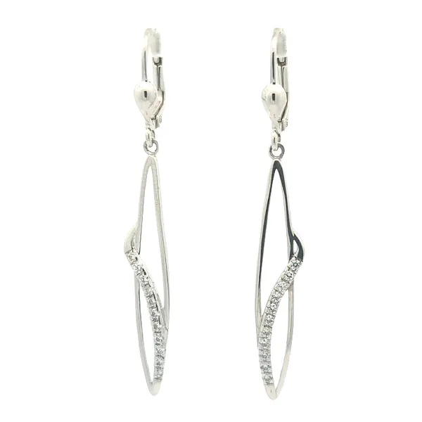 10KT White Gold CZ Drop Earrings Harmony Jewellers Grimsby, ON