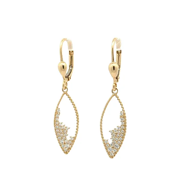 10KT Yellow Gold CZ Drop Earrings Harmony Jewellers Grimsby, ON