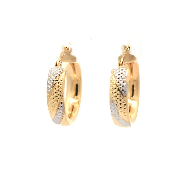 10KT Yellow, White and Rose Gold Hoop Earrings Harmony Jewellers Grimsby, ON