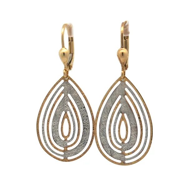 10KT Yellow and White Gold Dangle Earrings Harmony Jewellers Grimsby, ON