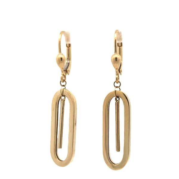10KT Yellow Gold Oval Link Drop Earrings Harmony Jewellers Grimsby, ON