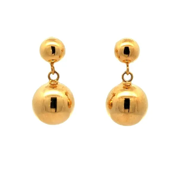 10K Yellow Gold Sphere Drop Earrings Harmony Jewellers Grimsby, ON