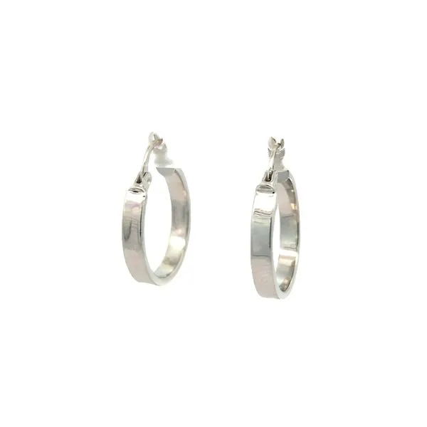 10KT White Gold Small Hoop Earrings Harmony Jewellers Grimsby, ON