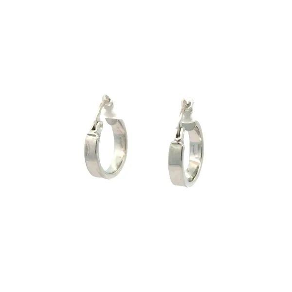 10KT White Gold Small Hoop Earrings Harmony Jewellers Grimsby, ON