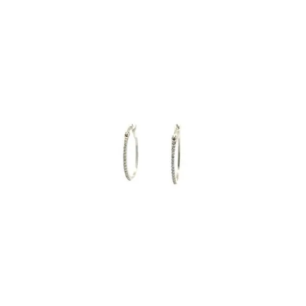 White gold cubic zirconia hoop earrings sale