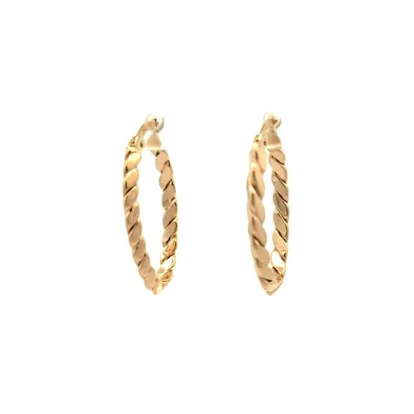 10KT Yellow Gold Twisted Hoop Earrings Harmony Jewellers Grimsby, ON