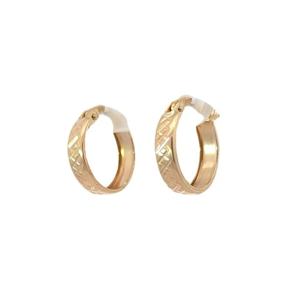 10K Yellow Gold Diamond Cut Small Hoop Earrings Harmony Jewellers Grimsby, ON