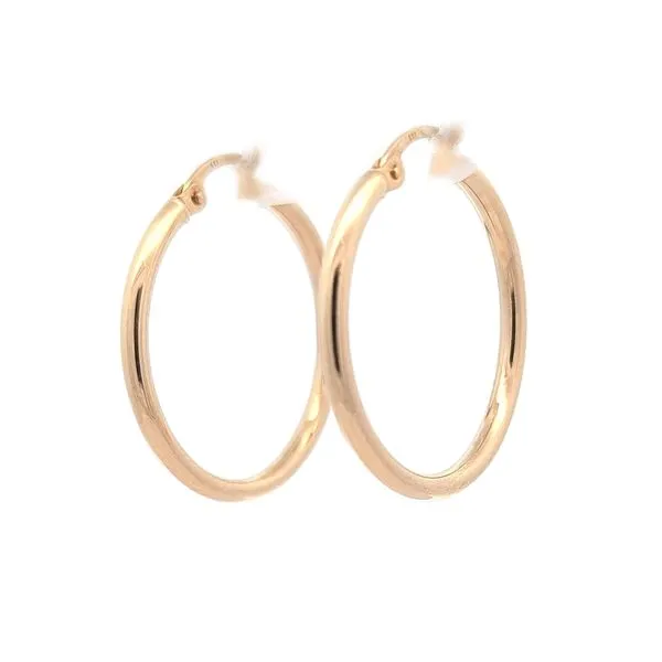 10K Yellow Gold 20mm Hoop Earrings Harmony Jewellers Grimsby, ON