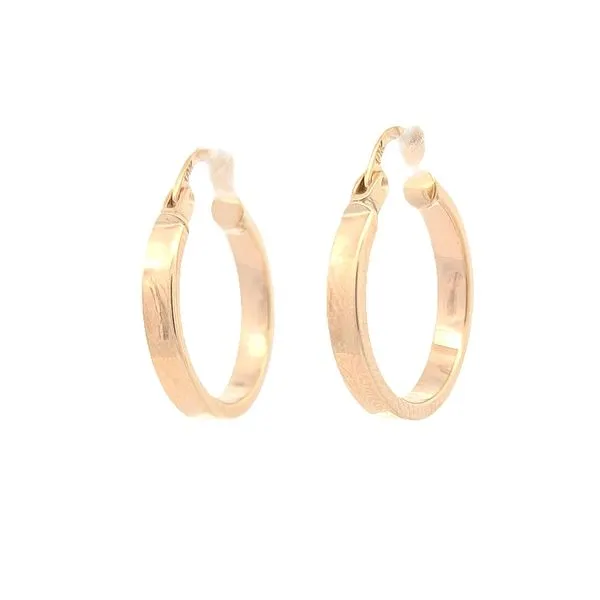 10KT Yellow Gold 15mm X 3mm Hoop Earrings Harmony Jewellers Grimsby, ON