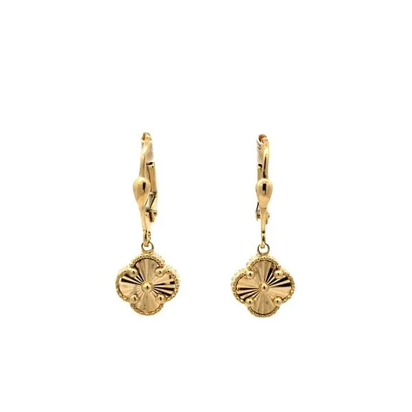 10K Yellow Gold Flower Drop Earrings Harmony Jewellers Grimsby, ON