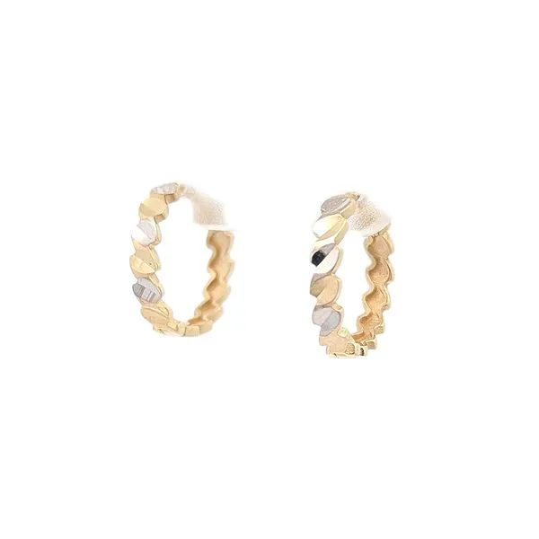 10K Two-Toned Small Hoop Earrings Harmony Jewellers Grimsby, ON