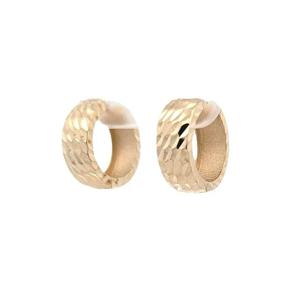 10K Yellow Gold Hammered Small Hoop Earrings Harmony Jewellers Grimsby, ON