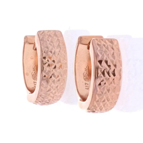 10KT Rose Gold Diamond Cut Huggie Earrings Harmony Jewellers Grimsby, ON