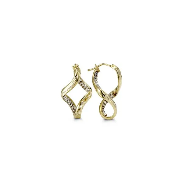 10KT Yellow Gold Twisted Hoop Earrings Harmony Jewellers Grimsby, ON