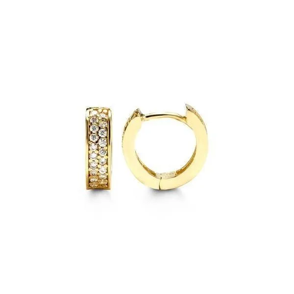 10K CZ Yellow Gold Small Huggie Harmony Jewellers Grimsby, ON