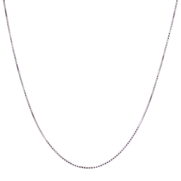 10KT White Gold 16'' 1.0mm Box Chain Harmony Jewellers Grimsby, ON