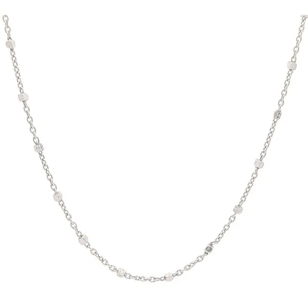 10K White Gold Fancy Link 18