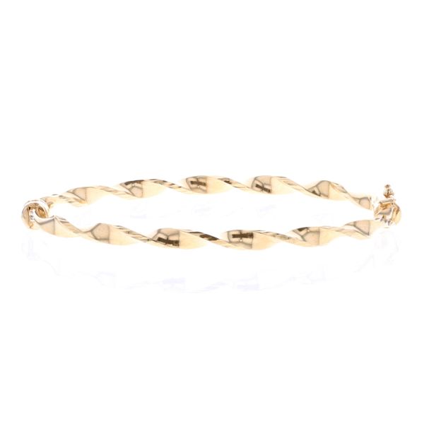 10KT Yellow Gold Twisted Bangle Bracelet Harmony Jewellers Grimsby, ON