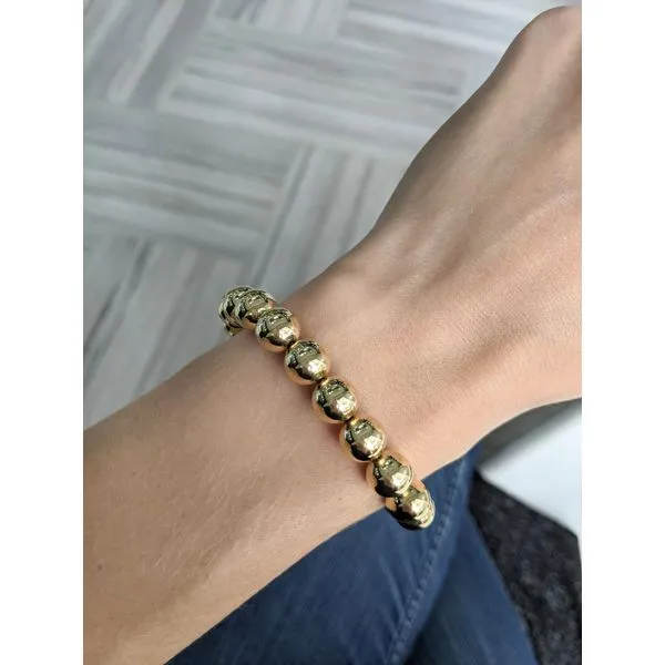 14KT Yellow Gold 7.5 8.9mm Tiffany Style Ball Bracelet Harmony Jewellers Grimsby ON