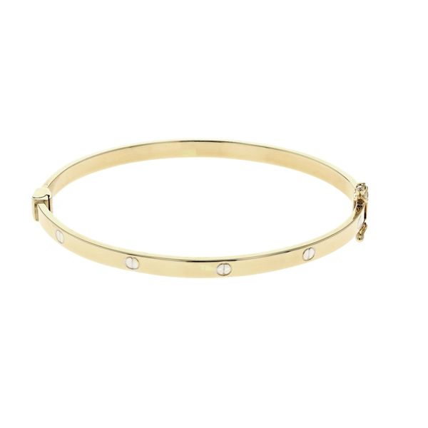 10KT Yellow and White Gold Bangle Harmony Jewellers Grimsby, ON