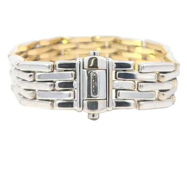 18KT Yellow and White Gold Reversible 0.03ctw Diamond 