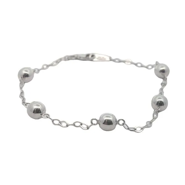 10KT White Gold Link 7.5