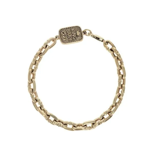 King Baby 10KT Yellow Gold Boat Link 8.75